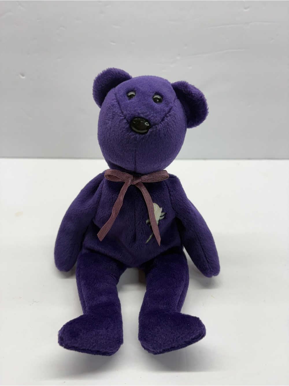 Vintage 1997 Ty Princess Diana Purple Beanie Baby Bear P.E. Pellets